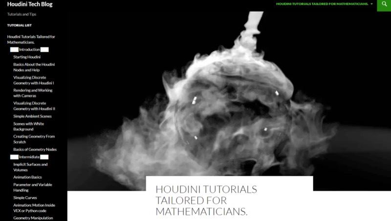 Houdini Tutorials Tailored for Mathematicians